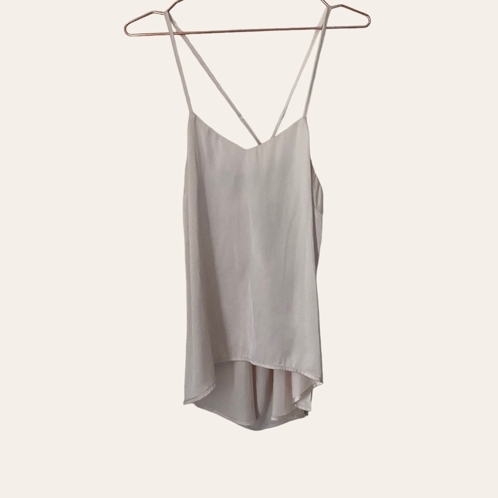 Sen Cross-back Silk Tank Top